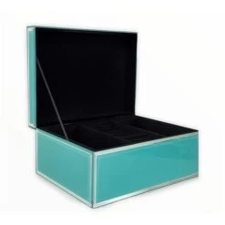 Flair Decor - Jewel Box Cyan Large With Tray 25cm