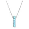 Swarovski - Exalta Pendant Aquamarine Crystals W/Rhodium -Fashion accessory store 177707 Large
