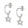 Marianna Lemos - Star Hoop Earrings Silver -Fashion accessory store 191014 Large