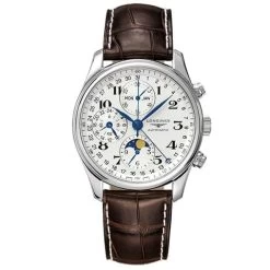 Longines - Master Coll. Moon Phase Brown Strap Chronograph
