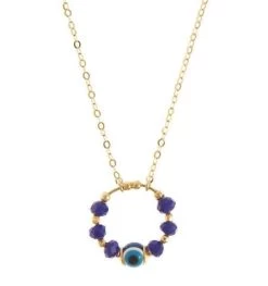 Iosifina - Dorina Gold Plated Necklace With The Greek Eye