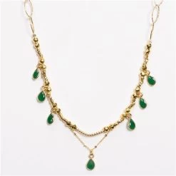 Iosifina - Necklace Drops Green