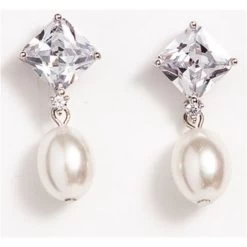 Bowerhaus - Countess Shell Pearl Earrings Clear