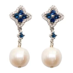 Bowerhaus - Viscount Earrings Sapphire