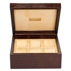 Renzo - Thesius Leather Case For Six Watches Brown