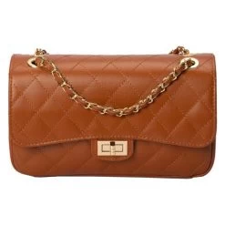 Marlafiji - Bianca Quilted Leather Handbag Cognac