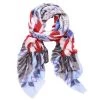 DLUX - Feather Digital Print Wrap Blue -Fashion accessory store 445941 Large