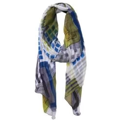 DLUX - Teal Dixon Georgette Print Silk Wrap