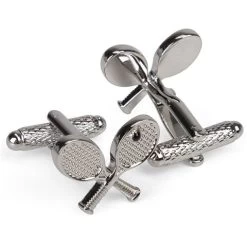 Onyx-Art - Crossed Tennis Racket Cufflinks