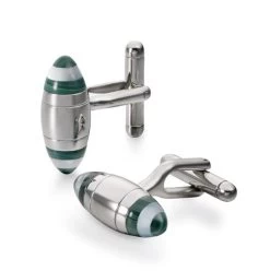 Dalvey - Zeppelin Target Cufflinks Malachite & Pearl