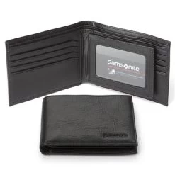 Samsonite - Business Leather Wallet With Card Flap Black
