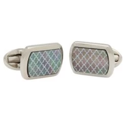 Halcyon Days - Salamander MOP Cufflinks Black & Palladium