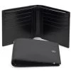 Dupont - D Line Leather Wallet W/ 8 Credit Card Slots Black -Fashion accessory store 577196 Large