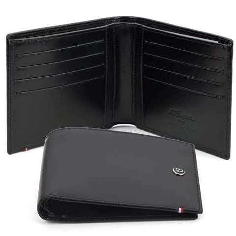 Dupont - D Line Leather Wallet W/ 8 Credit Card Slots Black 3 Dupont - D Line Leather Wallet W/ 8 Credit Card Slots Black