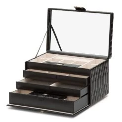 Wolf - Caroline Jewellery Case Large Black