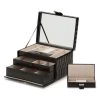Wolf - Caroline Jewellery Box Medium Black -Fashion accessory store 581776 Large