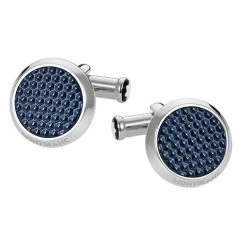 MONTBLANC - Meisterstuck Cufflinks S/S Blue Lacquer Inlay