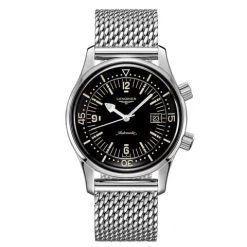 Longines - Legend Diver Black Dial S/Steel Strap Watch 42mm