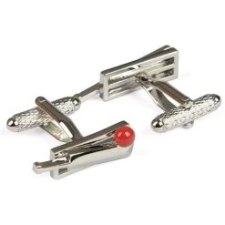 Onyx-Art - Cricket Wicket Bat & Cricket Ball Cufflinks