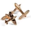 Onyx-Art - Spitfire Rose Gold Cufflinks -Fashion accessory store 586346 Large