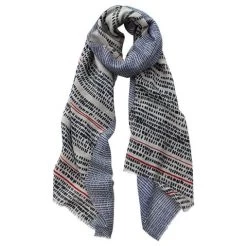 DLUX - Dallas Dobby Weave Printed Scarf Navy