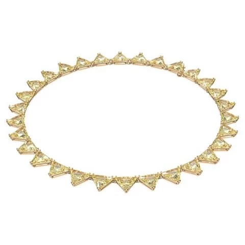 Swarovski - Millenia Necklace W/Yellow Crystals Gold Plated