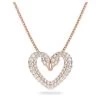 Swarovski - Una Pendant Crystal Heart Pendant Rose Gold -Fashion accessory store 862001 Large