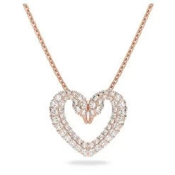 Swarovski - Una Pendant Crystal Heart Pendant Rose Gold