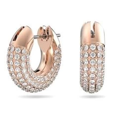 Swarovski - Dextera Hoop Earrings Rose-Gold Tone Plate Small