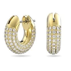 Swarovski - Dextera Hoop Earrings Pavé W/Gold-Tone Plate Sml
