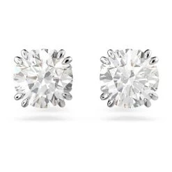 Swarovski - Constella Stud Earrings Round Rhodium Plated