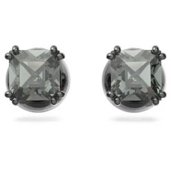 Swarovski - Millenia Black Crystal Studs W/Ruthenium Plate