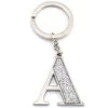 Whitehill - Silver Glitter Initial Keyring A -Fashion accessory store 634955 Large