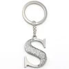 Whitehill - Silver Glitter Initial Keyring S -Fashion accessory store 634973 Large